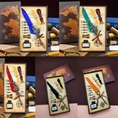 pilelistore Tüylü Mürekkepli Divit Kalem Seti thumbnail 1