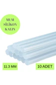 Somafix Kalın Şeffaf Sıcak Mum Silikon 11.3 MM 30CM 10 Adet thumbnail 1