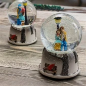 pilelistore Orta Boy Sokak Lambalı Sevimli Çiftler Kar Küresi - 1