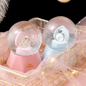 pilelistore Tektaş Yüzük Temalı Işıklı Küçük Boy Kar Küresi - 1