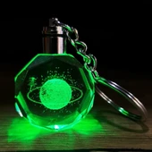 pilelistore Satürnlü Kız Tasarımlı Renk Değiştiren Anahtarlık - 1