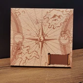 pilelistore Pusula Baskılı Deri Defter Kalem Seti thumbnail 3