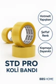 Std Pro Şeffaf Hotmelt Koli Bandı 45mm x 100m – Güçlü Yapışkanlı, Kopmaya Dayanıklı, Ambalaj Bandı thumbnail 1