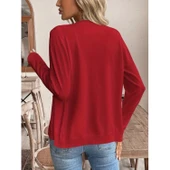 Lucky Life Kadın Uzun Kollu önden Düğmeli Triko Ceket - 3