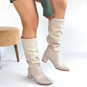 Pabucmarketi Ten Kadın Topuklu Çizme - 4