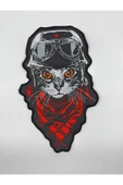 Atolye Luxora Hızlı Kedi Stil Motorcu Yelek ve Çeket ,Sırt Patch , Yama - 1