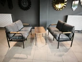 Serdemdizayn SERDEM-(ECO)-2-2-SEHPA BAHÇE BALKON TAKIMI MOBİLYA GRUBU (GRİ) - 1