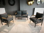 Serdemdizayn SERDEM-(ECO)-2-1-1-  METAL BAHÇE BALKON TAKIMI MOBİLYA GRUBU (ANTRASİT) - 2