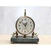 pilelistore Altı Mermer Masa Üstü Saat thumbnail 2