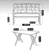 Serdemdizayn SERDEM-(KUQU)-2+2+MASA BAHÇE BALKON TAKIMI MOBİLYA GRUBU (GRİ) - 4