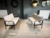 Serdemdizayn SERDEM-(ECO)-2-2- METALBAHÇE BALKON TAKIMI MOBİLYA GRUBU  (KREM) - 1
