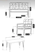 Serdemdizayn SERDEM-(ECO)-2-1-1--SEHPA - METAL BAHÇE BALKON TAKIMI MOBİLYA GRUBU (ANTRASİT) - 4