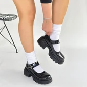 Pabucmarketi Siyah Rugan Kadın Topuklu Ayakkabı thumbnail 4