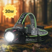 Yüksek Performanslı 30W Şarj Edilebilir LED Kafa Lambası - 6