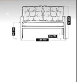 Serdemdizayn SERDEM-(ECO)-2-2- METALBAHÇE BALKON TAKIMI MOBİLYA GRUBU (GRİ) - 4