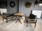 Serdemdizayn SERDEM-(KUQU)-2+2+MASA BAHÇE BALKON TAKIMI MOBİLYA GRUBU (ANTRASİT) thumbnail 1