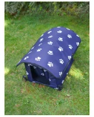 Yuga Pati Desenli Lacivert Kedi Evi Isı ve Yağmur Korumalı - 2