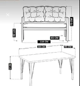 Serdemdizayn SERDEM-(ECO)-2-2-SEHPA METAL BAHÇE BALKON TAKIMI MOBİLYA GRUBU(ANTRASİT) - 4