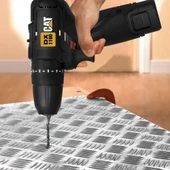 CAT DX1160 12Volt/2.0Ah Li-ion Çift Akülü Kömürsüz Profesyonel Şarjlı Darbeli Matkap + DA01901 32 Parça Aksesuar Seti - 8