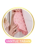Vantuzlu Sırt ve Ayak Duş Matı, Banyo Duş Küvet İçi Kaymaz Tabanlı Ovma Yıkama Temizleme Matı thumbnail 9