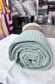 Çeyiz Diyarı Çift Kişilik Yazlık Pamuklu Tek Pike 230x210 cm Yeşil thumbnail 2