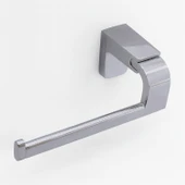 Krom Gümüş Kapaksız Lüks Tuvalet Kağıtlık Vidalı Paslanmaz Metal Duvara Monte Banyo Kağıt Aparatı thumbnail 4