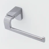 Krom Gümüş Kapaksız Lüks Tuvalet Kağıtlık Vidalı Paslanmaz Metal Duvara Monte Banyo Kağıt Aparatı thumbnail 1