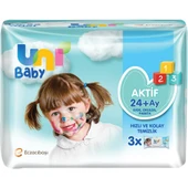 Uni Baby Aktif Islak Mendil Aktif Simple 52 Yaprak - 3 Adet thumbnail 3