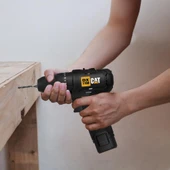 CAT DX1160 12Volt/2.0Ah Li-ion Çift Akülü Kömürsüz Profesyonel Şarjlı Darbeli Matkap + DA01901 32 Parça Aksesuar Seti - 10