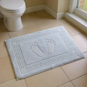 Mavi Greek Ayak Havlusu - 50x70 Cm, 245 Gr, %100 Pamuk, Spa Ve Otel Banyo Paspası, Günlük Kullanıma Uygun - 2