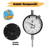 Mekanik Analog İbreli Kulaklı Komparatör Saati 0.1 mm-10 mm Mekanik Kadranlı Çevrimli Ölçüm Ayaksız thumbnail 4