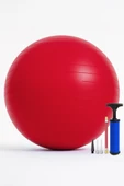 65 cm Pilates Topu ve Pompa Seti | 155-170 cm Boy İçin Uygun Dayanıklı Anti-Slip Kırmızı thumbnail 9