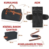 2’si 1 Arada Omuz Seyahat Çantası ve Elbise Çantası Katlanabilir, Ayakkabı Çantası, Çok Amaçlı Çanta - 5