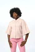 Kısa Kol Pudra Renk Gömlek - 1