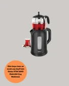 0,9 L Cam Demlik ve 1,7 L Su Haznesi ile Çay Keyfi - 3