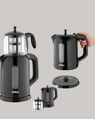 0,9 L Cam Demlik ve 1,7 L Su Haznesi ile Çay Keyfi - 2