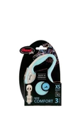 Flexi New Comfort Açık Mavi Şerit Otomatik Köpek Tasması 3 Mt Xsmall thumbnail 1