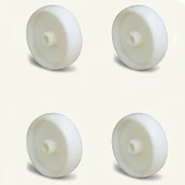 Beyaz Poliamid Yedek Teker 4’lü Set 100x35 mm Dayanıklı Endüstriyel Sanayi Tipi Tekerlek thumbnail 1