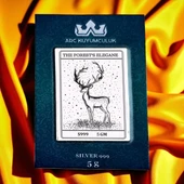 Doğanın Zarafetini Simgeleyen Geyik Temalı Hediyeye Özel 999 Ayar Gümüş Külçesi-663 - 1