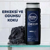 Nivea Men Deep Dimension 3 ü 1 Arada Vücut Saç ve Yüz İçin Pratik Kullanım Erkek Duş Jeli 500 ml thumbnail 2