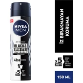 Nivea Invisible For Black  White Orijinal Deodorant For Men 150 ml thumbnail 1