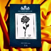 Aşkın Simgesi Olan Gül Temalı Hediyeye Özel 999 Ayar Gümüş Külçesi-664 - 1