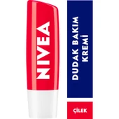 Nivea Lip Stick Çilek 24 Saat Nem thumbnail 1