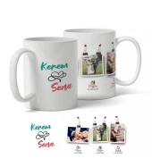 Nişan, Düğün, Bebek Temalı İsme Özel Kupa thumbnail 5