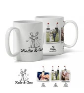 Nişan, Düğün, Bebek Temalı İsme Özel Fotoğraf Baskılı Kupa Bardak thumbnail 4