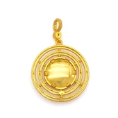 Altın Kaplama İmitasyon Ajda Desenli Tuğralı Küçük Boy Kolye Ucu TGR-734 thumbnail 2