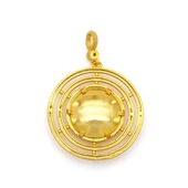 Altın Kaplama İmitasyon Ajda Desenli Tuğralı Orta Boy Kolye Ucu TGR-731 thumbnail 2