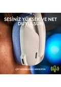 Logitech G435 Lightspeed Kablosuz Mikrofonlu Kulak Üstü Oyuncu Kulaklığı Beyaz - 5