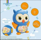 Baykuş Eğitici Bebek Piyanosu - Mavi - 1