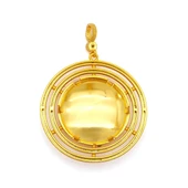 Altın Kaplama İmitasyon Ajda Desenli Tuğralı Büyük Boy Kolye Ucu TGR-729 thumbnail 2